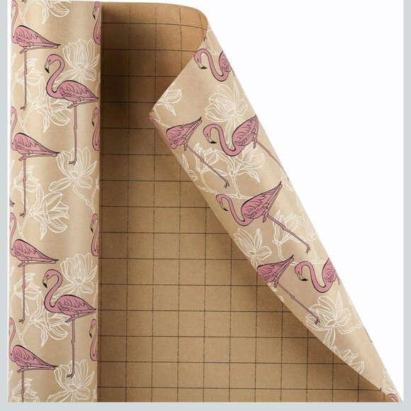 Ruspepa Flaming and White Flower Print Wrapping Paper - Picture 3 of 3